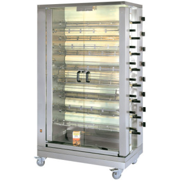 Rôtissoire à gaz ou électrique - 11 broches 66 poulets