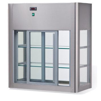 Vitrine à poser toute vitrée - ouverture basculante