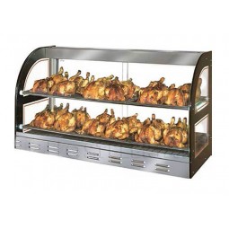 Vitrine pour poulets avec plateau de découpage