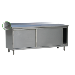 Table de rangement inox avec dosseret - Gamme 600