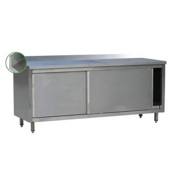 Table de rangement inox avec dosseret - Gamme 600