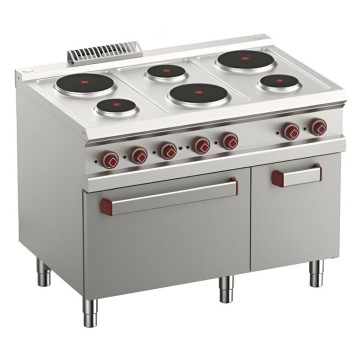 FOURNEAU 6 PLAQUES ÉLEC - FOUR ÉLEC + GRILL GN2/1 - ARMOIRE GN 1/1 - G700