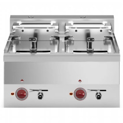 Friteuse électrique, 2 cuves 10 litres -HAUT- G600