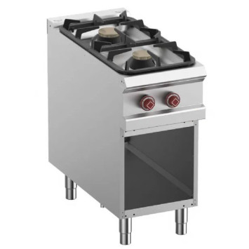 Fourneau 2 feux gaz, armoire ouverte – G900