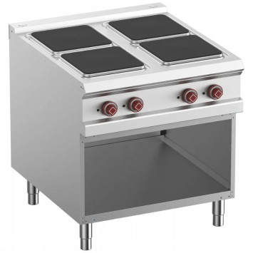 Fourneau électrique 4 plaques sur armoire ouverte – G900