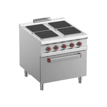 Fourneau électrique 4 plaques avec four GN 2/1 électrique – G900