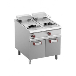 Friteuse électrique 2 cuves 18 lit. Sur meuble fermée – G900