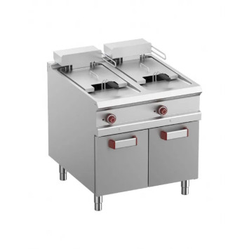 Friteuse électrique 2 cuves 18 lit. Sur meuble fermée – G900