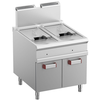 Friteuse gaz 2 cuve 18 lit. (2x 18 kW) sur meuble fermé – G900