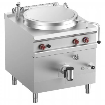 Marmite gaz, cuve 150 lit. Chauffage indirect, sur meuble – G900