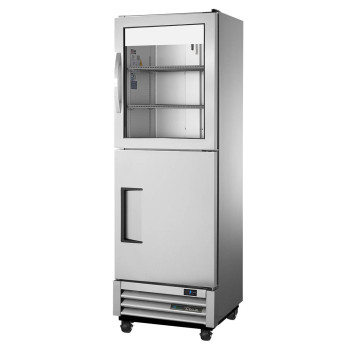 ARMOIRE POSITIVE 1 PORTE BATTANTE VITRÉE et 1 PORTE BATTANTE PLEINE - T-15-1-G-1-HC~FGD01 - TRUE