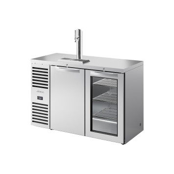 DISTRIBUTEUR–REFROIDISSEUR DE BIERE -INOX EXT- 2 PORTES BATTANTES 1 PLEINES et 1 VITRÉE - TDR52-RISZ1-L-S-SG-2 - TRUE