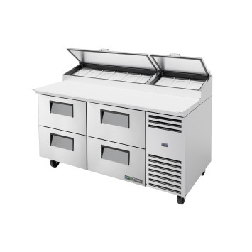 TABLE A PIZZA 4 TIROIRS - 9 BACS GN1/3 - TPP-AT-67D-4-HC - TRUE