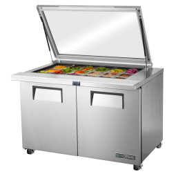SALADETTE 2 PORTES COUVERCLE VITRÉES – 12 BACS GN1-6 - TSSU-48-18M-B-FGLID-HC - TRUE