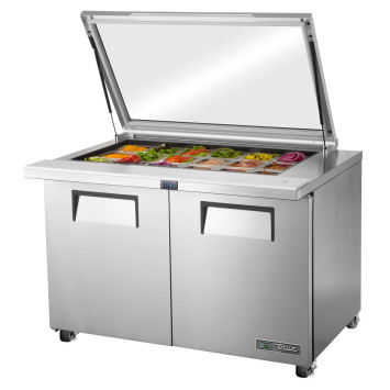SALADETTE 2 PORTES COUVERCLE VITRÉES – 12 BACS GN1-6 - TSSU-48-18M-B-FGLID-HC - TRUE