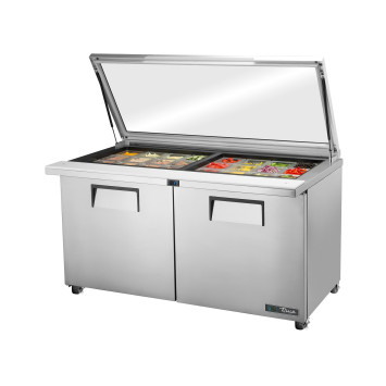 SALADETTE 2 PORTS COVERCLE VITRÉS – 24 BACS GN1-6 - TSSU-60-24M-B-ST-FGLID-HC - TRUE