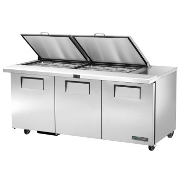 SALADETTE 3 PORTES COUVERCLE PLAT – 24 BACS GN1-6 - TSSU-72-24M-B-ST-HC FLID - TRUE