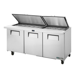 SALADETTE 3 PORTES COUVERCLE PLAT – 30 BACS GN1-6 - TSSU-72-30M-B-ST-HC - TRUE