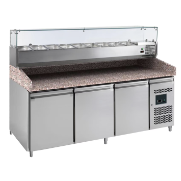 Pizza chef 3 portes 600X400 mm avec vitrinette