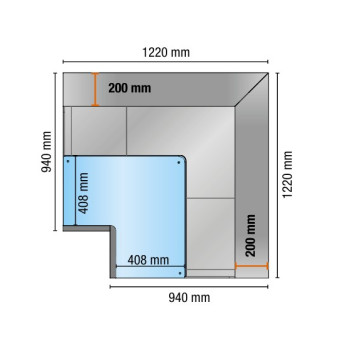 VITRINE PATISSIERE LAGOUIRA ANGLE 90 INTERIEUR