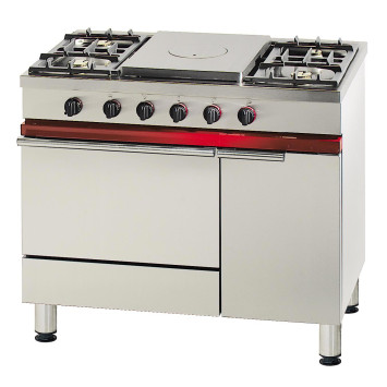 FOURNEAU AVEC PLAQUE COUP DE FEUX, 4 FEUX VIFS