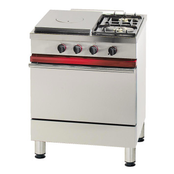 FOURNEAU 2 FEUX VIFS, 1 PLAQUE COUP DE FEU