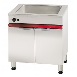 Bain-Marie électrique GN2/1 sur armoire baie libre.