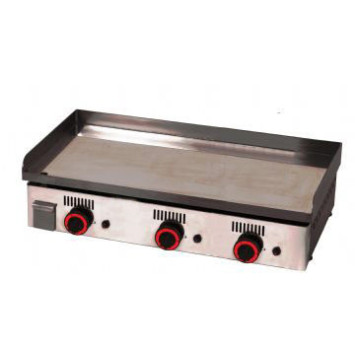 Plaque à snacker gaz lisse 3 zones 800