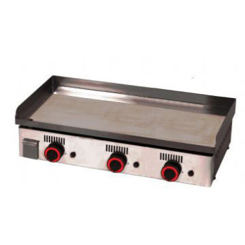 Plaque à snacker gaz lisse 3 zones 1000