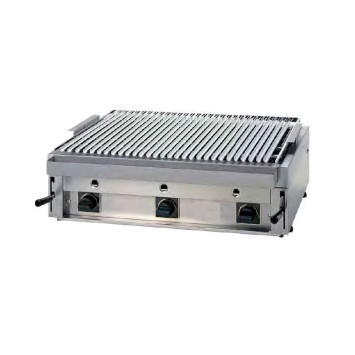 Plaque à snacker gaz lisse 2 zones 900